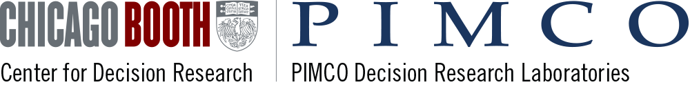 Chicago Booth Pimco The PIMCO Decision Research Laboratories Center for Decision Research