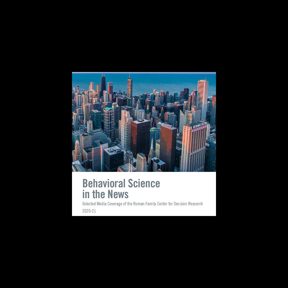 "Behavioral science in the news" cover with chicago skyline