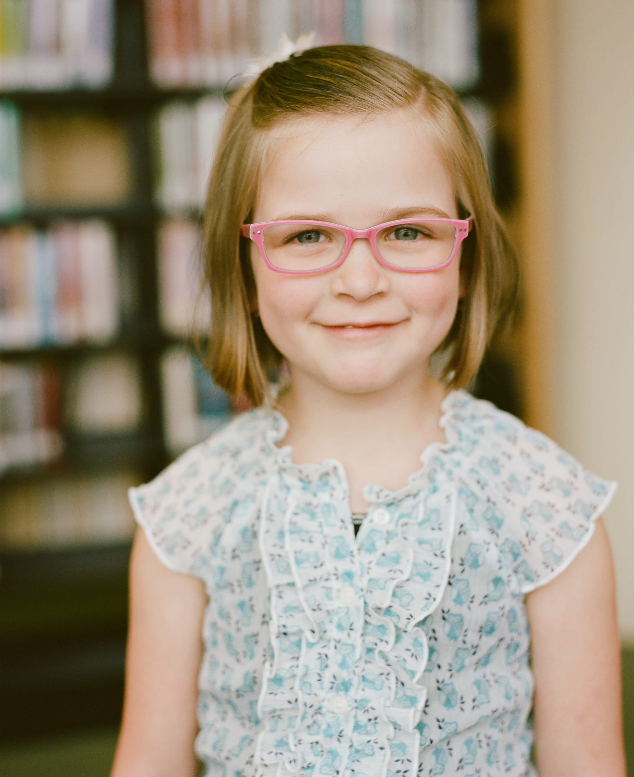 child with glasses