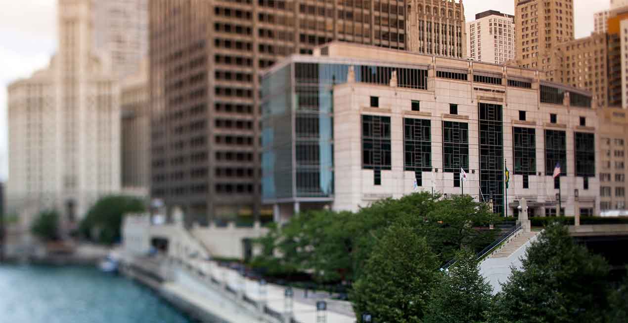 River view of Gleacher Center