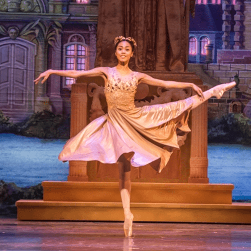 Joffrey Ballet ballerina performing The Nutcracker